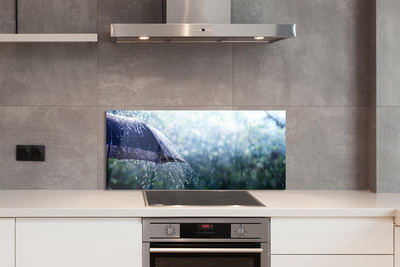 Painel de vidro Gotas de chuva de guarda-chuva