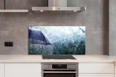 Painel de vidro Gotas de chuva de guarda-chuva