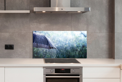 Painel de vidro Gotas de chuva de guarda-chuva