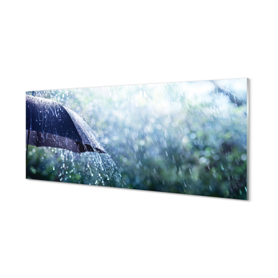 Painel de vidro Gotas de chuva de guarda-chuva