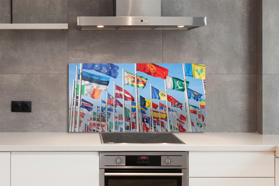 Painel de vidro Muitas bandeiras