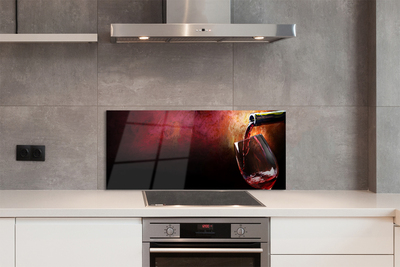 Painel de vidro Vinho tinto