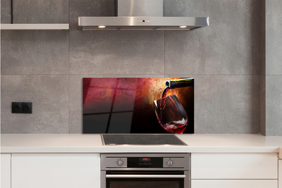Painel de vidro Vinho tinto