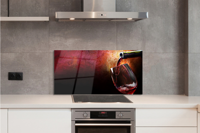 Painel de vidro Vinho tinto