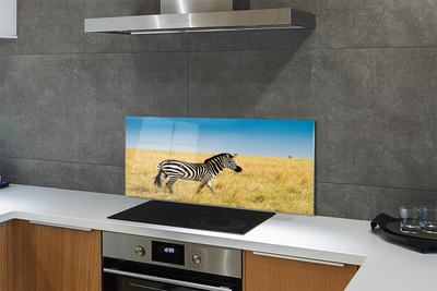 Painel de vidro Campo de zebras