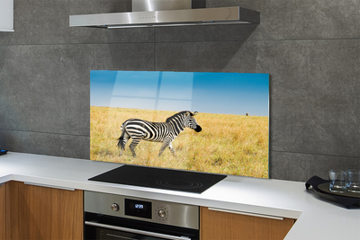 Painel de vidro Campo de zebras