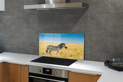 Painel de vidro Campo de zebras