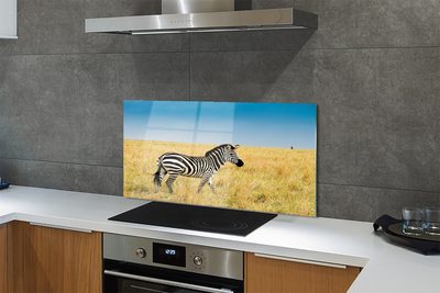 Painel de vidro Campo de zebras