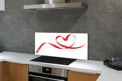 Painel de vidro Fita de coração