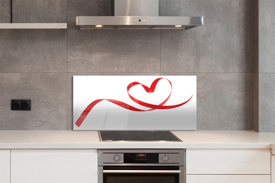 Painel de vidro Fita de coração