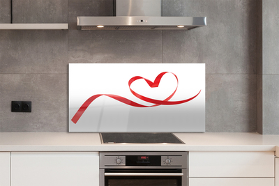 Painel de vidro Fita de coração