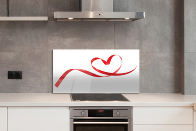 Painel de vidro Fita de coração