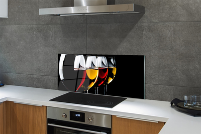 Painel de vidro Óculos fundo preto