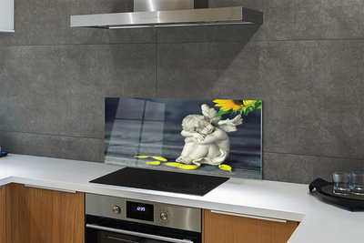 Painel de vidro Anjo Adormecido Girassol