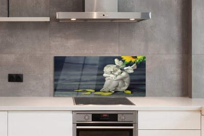 Painel de vidro Anjo Adormecido Girassol