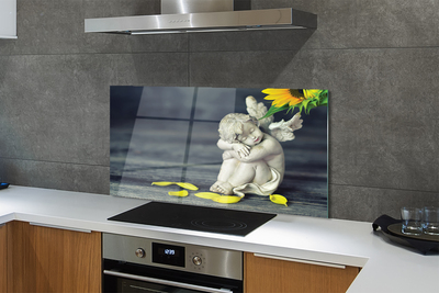 Painel de vidro Anjo Adormecido Girassol