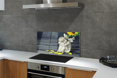 Painel de vidro Anjo Adormecido Girassol