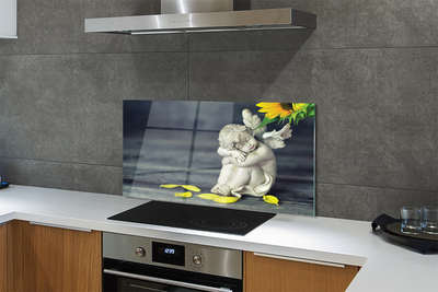 Painel de vidro Anjo Adormecido Girassol