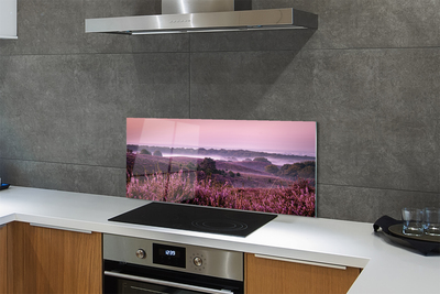 Painel de vidro Campo de urze