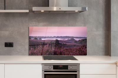 Painel de vidro Campo de urze