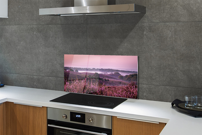 Painel de vidro Campo de urze