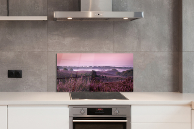 Painel de vidro Campo de urze