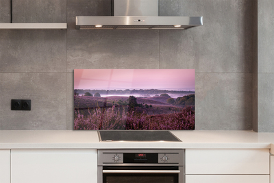 Painel de vidro Campo de urze