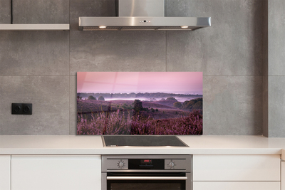 Painel de vidro Campo de urze