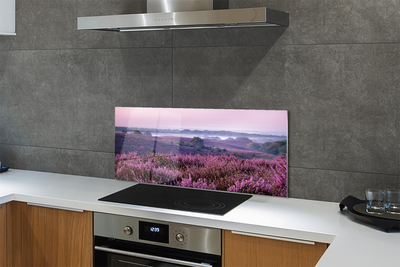 Painel de vidro Campo de urze