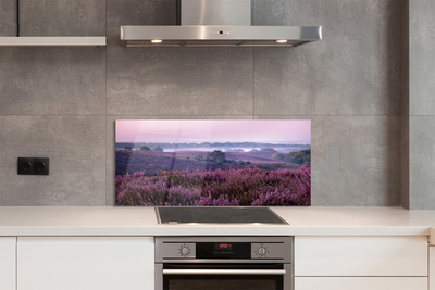 Painel de vidro Campo de urze