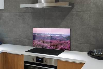 Painel de vidro Campo de urze