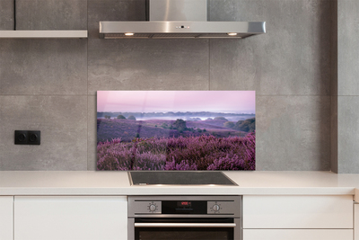 Painel de vidro Campo de urze