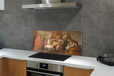 Painel de vidro Jesus crucificado