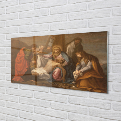 Painel de vidro Jesus crucificado