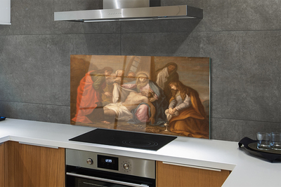 Painel de vidro Jesus crucificado