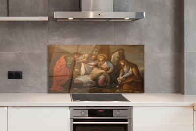 Painel de vidro Jesus crucificado