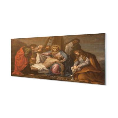 Painel de vidro Jesus crucificado