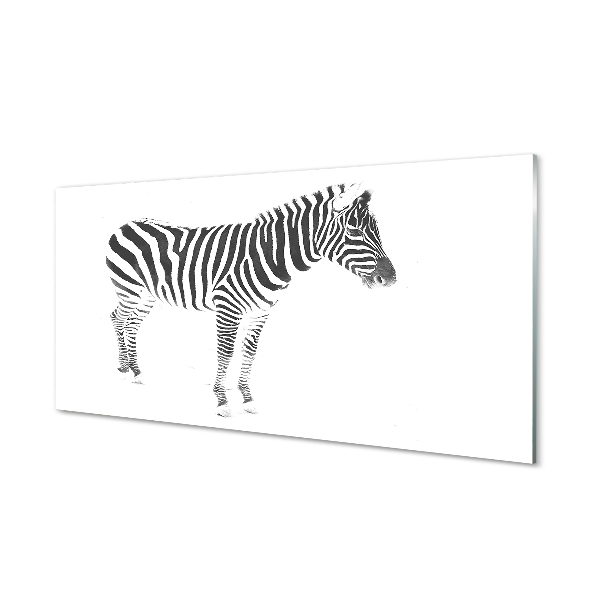 Painel de vidro zebra pintada