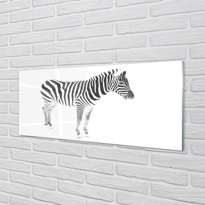 Painel de vidro zebra pintada