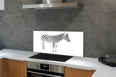 Painel de vidro zebra pintada