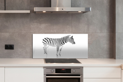 Painel de vidro zebra pintada