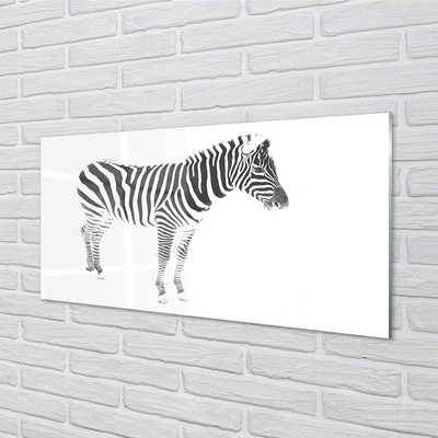 Painel de vidro zebra pintada