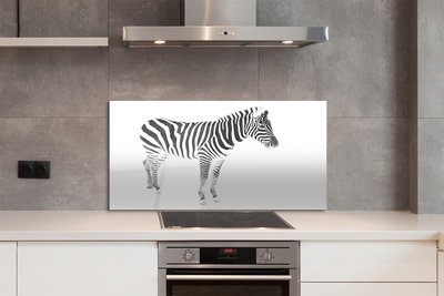 Painel de vidro zebra pintada
