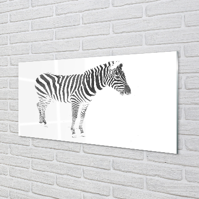 Painel de vidro zebra pintada