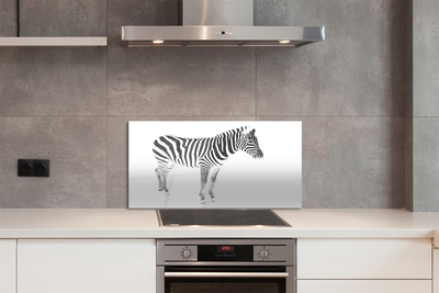 Painel de vidro zebra pintada