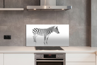 Painel de vidro zebra pintada