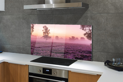 Painel de vidro Campo de urze