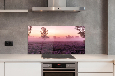 Painel de vidro Campo de urze