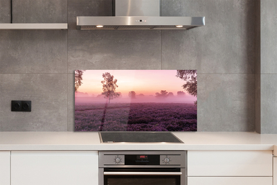 Painel de vidro Campo de urze