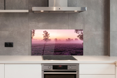 Painel de vidro Campo de urze